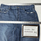 American Eagle Jeans Womens 14 Short Mom Relaxed High Rise Blue Denim Distressed