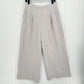 Lafayette 148 Pants Women 12 Petite Silk Wide Leg Light Gray Lined Coastal *Flaw