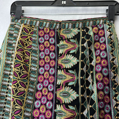 Anthropologie Vanessa Virginia Skirt Womens 0 Pencil Embroidered Lined Career