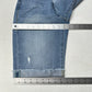 Lularoe Shorts 30 US 10 12 Skinny Bermuda Cuffed Blue Denim Tummy Panel EUC