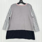 Margaret Winters Sweater Womens Medium Knit Cotton Pocket Mixed Media Boho