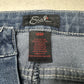 Earl Jeans Womens 18W Slim Bootcut Blue Denim Rhinestones Embroidered Western