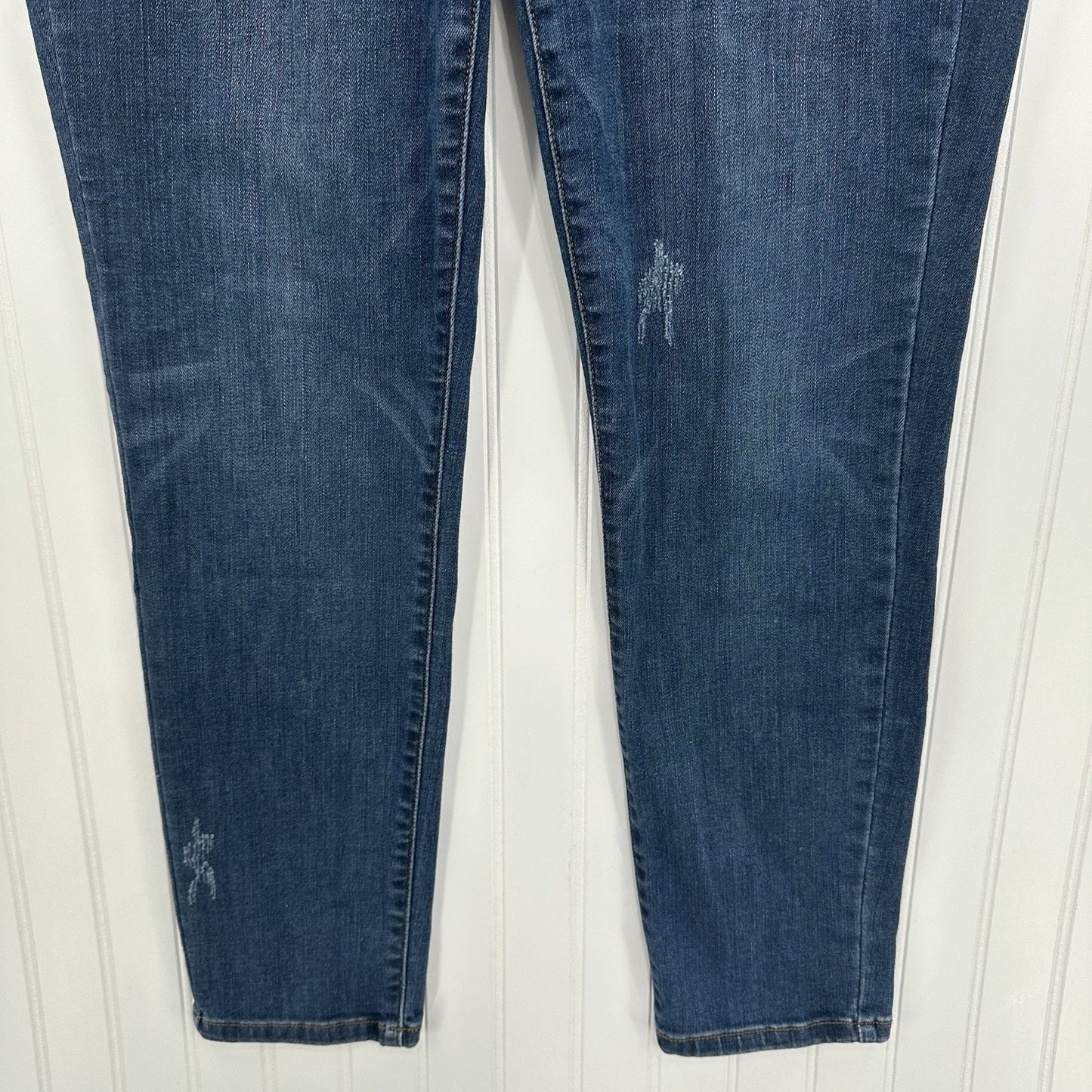Judy Blue Jeans Womens 13 31 Relaxed Fit Blue Stretch Denim Dark Wash Distressed