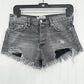 We The Free People Shorts Womens 26 Faded Gray Denim Button Fly Anthropologie