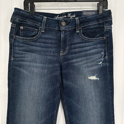 American Eagle Jeans Womens 10 Hipster Flare Denim Festival Western NEW *Defect