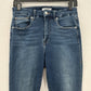 Good American Jeans Womens 8 29 Good Waist Crop Skinny Ankle Blue Denim Fray