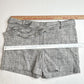 Talbots Shorts Womens 14 Petite Gray Linen/Cotton Cuffed Neutral W/Belt NEW