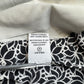 Diane Von Furstenberg Silk Shorts Womens 4 Black/White Floral Zip Front Pockets