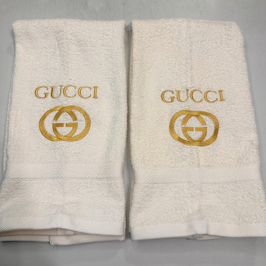 Gucci Style Towels Embroidered Hand Towel Bathroom Home Decor COLORS