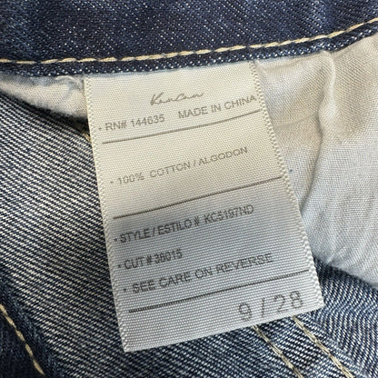 Kancan Shorts Womens 9 28 High Rise Denim Blue Jean Distress Cotton Fray Grunge
