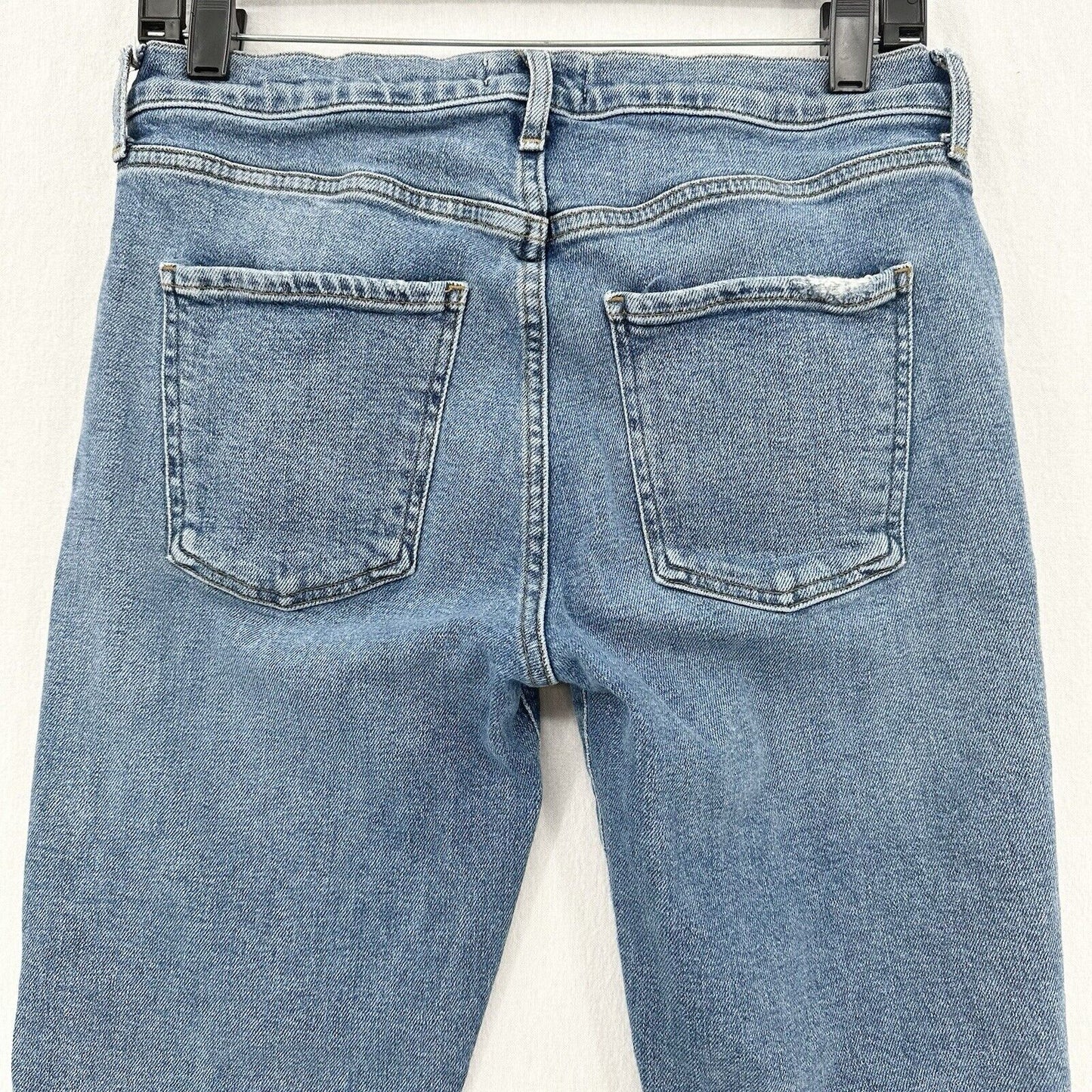 AGOLDE Jeans Women 28 Toni Midrise Skinny Blue Stretch Denim Distress Light Wash
