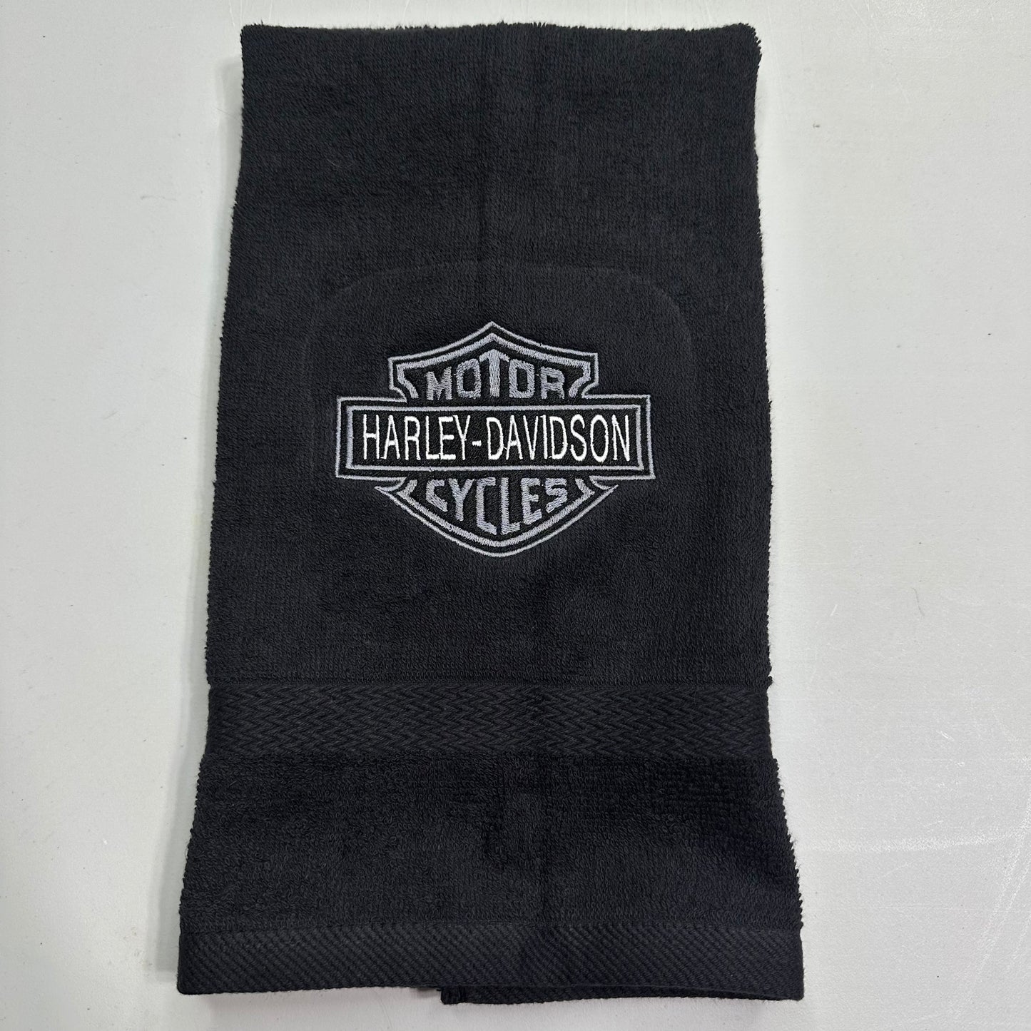 Harley Davidson Towels Embroidered Hand Towel Bathroom Home Biker Decor