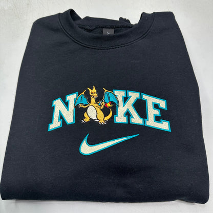 Nike Pokemon Charizard Embroidered ADULT Hoodie / Crewneck Sweatshirt Unisex
