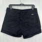 Kancan Shorts Womens Large High Rise Cuffed Black Jean Denim Distress Grunge EUC