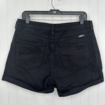 Kancan Shorts Womens Large High Rise Cuffed Black Jean Denim Distress Grunge EUC