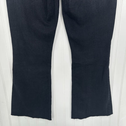 Mother Jeans Womens 32 Weekender Fray Flare US 12 Black Denim Thunder Road EUC