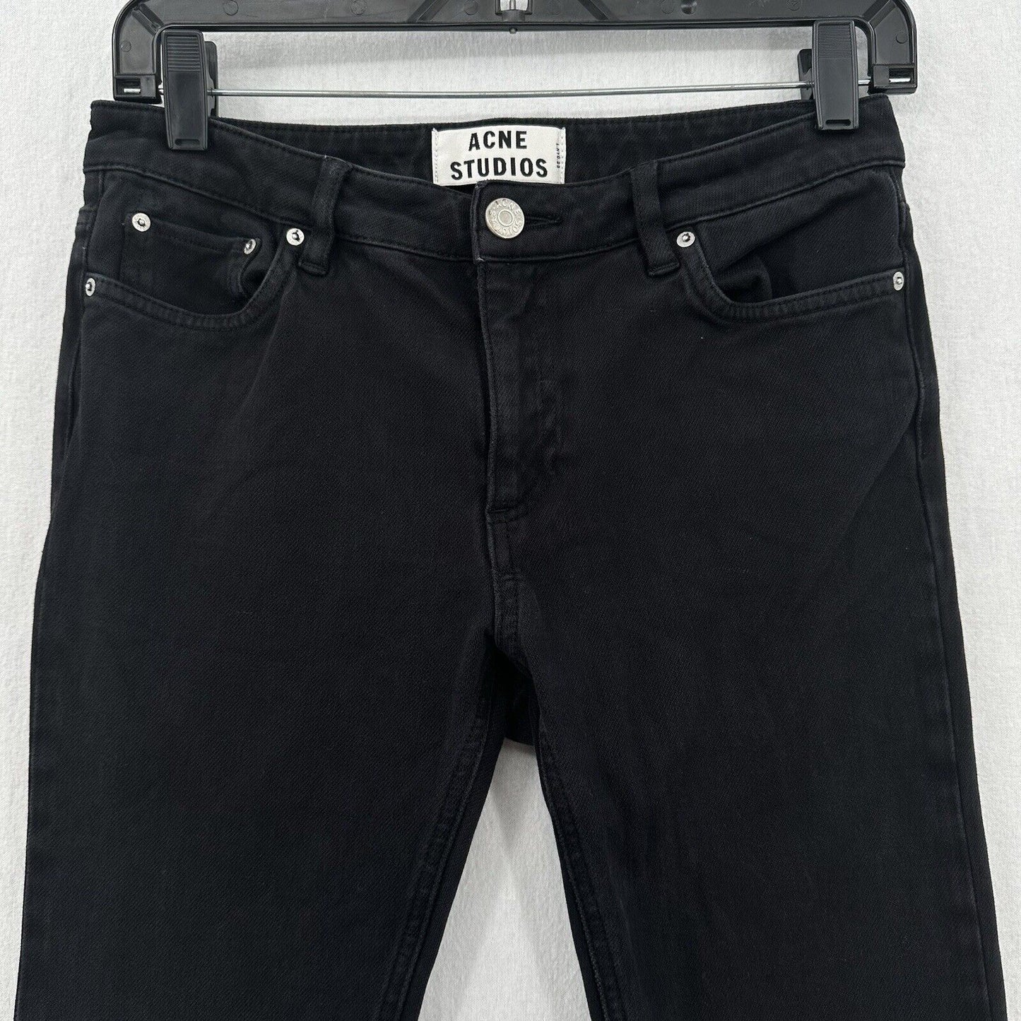 Acne Studios Jeans Womens 27 Skinny Black Skin 5 Stretch Denim *Flaw