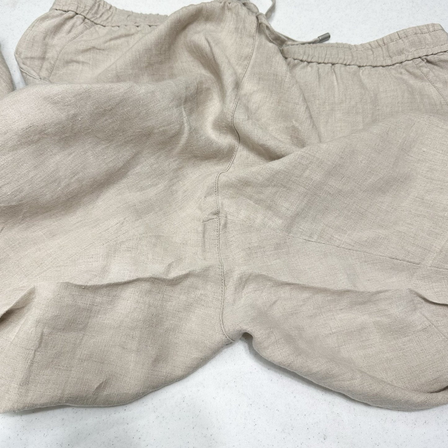 Tommy Bahama Pants Womens XL Linen Two Palms Easy Wide Leg Beige Lagenlook EUC