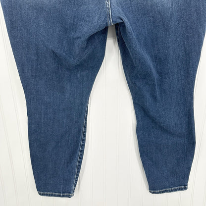 Judy Blue Jeans Womens 22W Skinny High Rise Blue Stretch Denim Button Fly