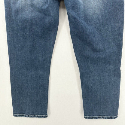 BKE Jeans Womens 30 Gabby Capri Curvy Blue Stretch Denim Distress Cropped