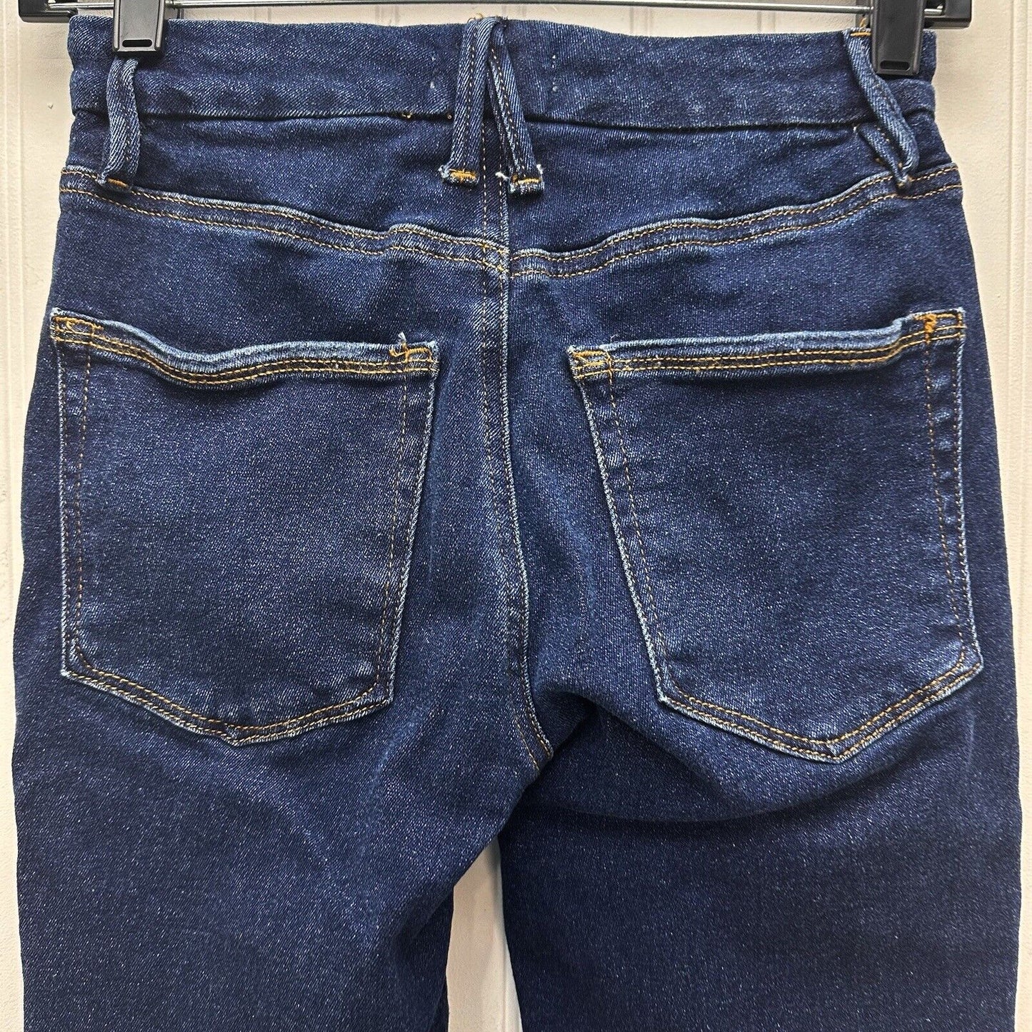 Good American Jeans 0 25 Good Petite Skinny Blue Stretch Denim Womens Dark Wash