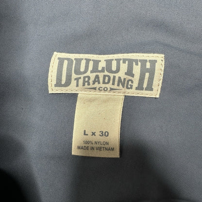 Duluth Trading Pants Mens L X 30 Dry On The Fly Belted Gray Hiking UPF Quick Dry