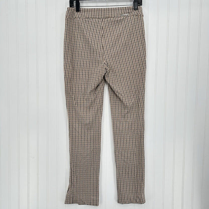ILTM I Love Tyler Madison Pants Womens Medium Slim Leg Brown Plaid Career Preppy