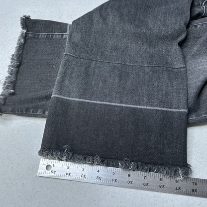 Judy Blue Jeans Womens 13 31 Wide Leg Crop High Rise Gray Denim Boho Grunge EUC