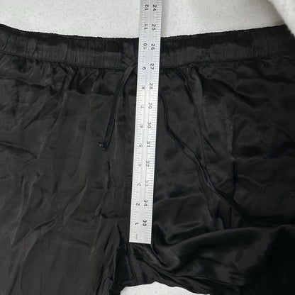 Enza Costa Pants 3 Womens Large Jogger Rayon Satin Black Pull On Ankle EUC