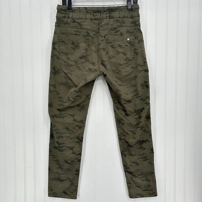 Bevy Flog Pants Womens 29 Shely Green Camoflauge Drawstring Travel Casual EUC