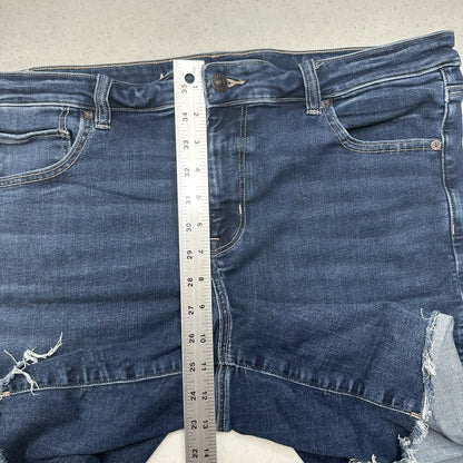 American Eagle Shorts 18 Skinny Bermuda Midrise Blue Next Level Stretch Denim