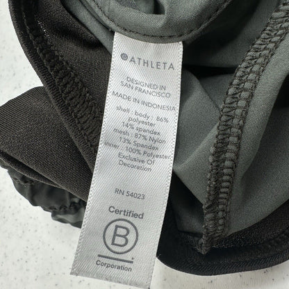 Athleta Shorts Womens Small Mesh Racer Run 4" Short Green Camo Beach Light EUC