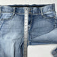 Apt 9 Jeans Womens 18 Capri Tummy Control Blue Cuffed Denim Bling Embroidered