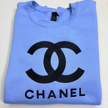 Chanel Logo Embroidered ADULT Hoodie / Crewneck Sweatshirt Unisex Cozy Gift