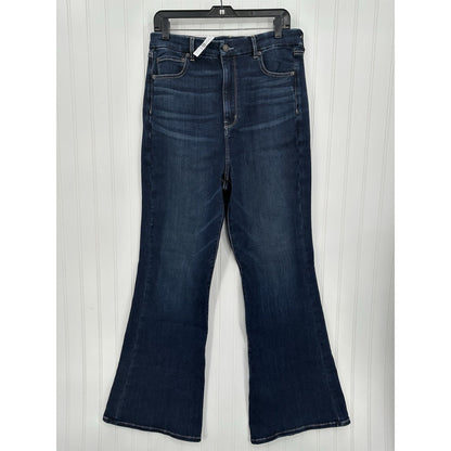 American Eagle Jeans 16 Long Curvy Highest Rise Flare Next Level Blue Denim NEW
