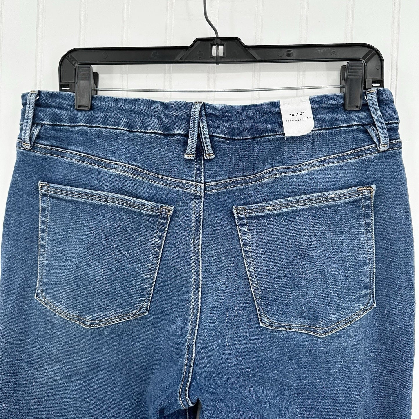 Good American Jeans Womens 12 31 Good Legs Straight Indigo 271 Blue Denim NWOT