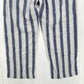 Rails Pants Womens Large Agnes Linen Blend Ankle White Blue Stripes Coastal EUC