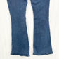 Kancan Jeans Womens 9 28 High Rise Flare Blue Denim Distressed Festival Cowboy