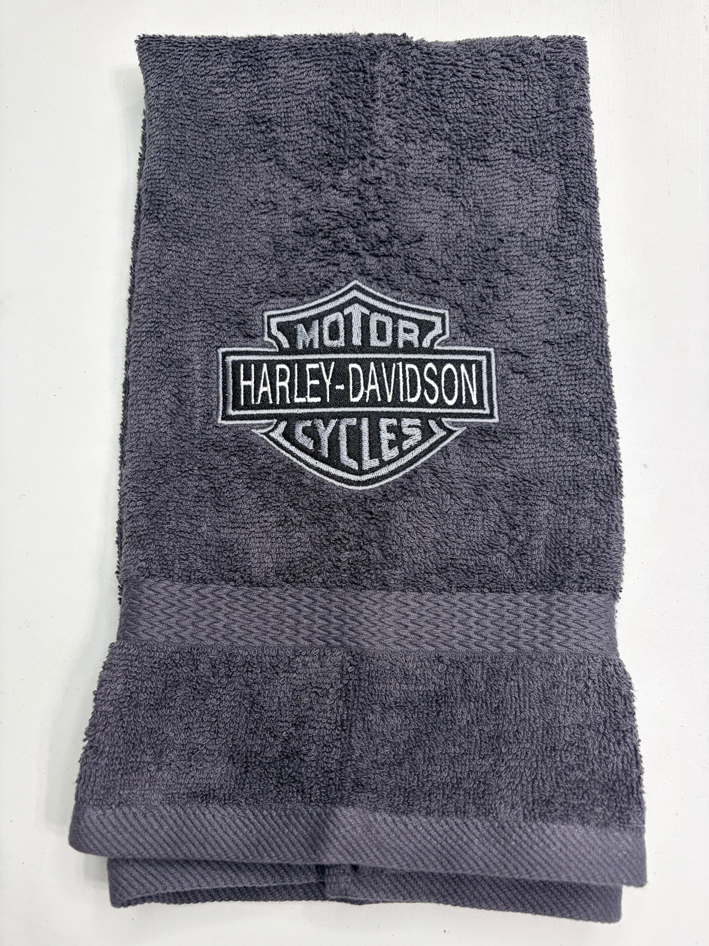 Harley Davidson Towels Embroidered Hand Towel Bathroom Home Biker Decor