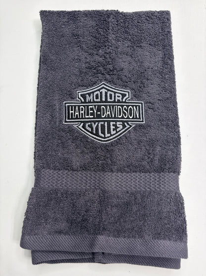 Harley Davidson Towels Embroidered Hand Towel Bathroom Home Biker Decor