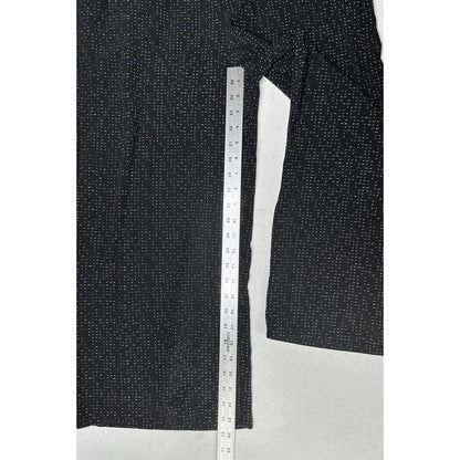 Eileen Fisher Pants Medium Wide Crop Black Polka Dot Pull On Tencel Coastal EUC