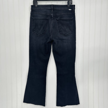 Mother Jeans Womens 32 Weekender Fray Flare US 12 Black Denim Thunder Road EUC