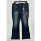 American Eagle Jeans Womens 14 Kick Boot Blue Denim Rodeo Cowboy Western NEW