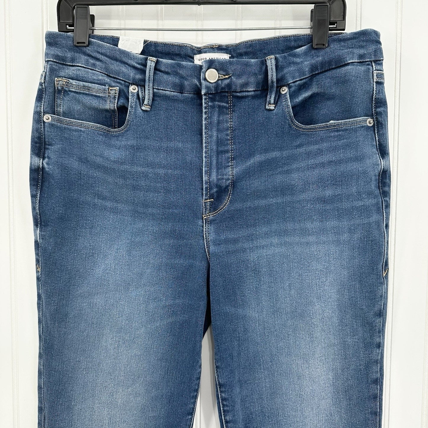 Good American Jeans Womens 12 31 Good Legs Straight Indigo 271 Blue Denim NWOT