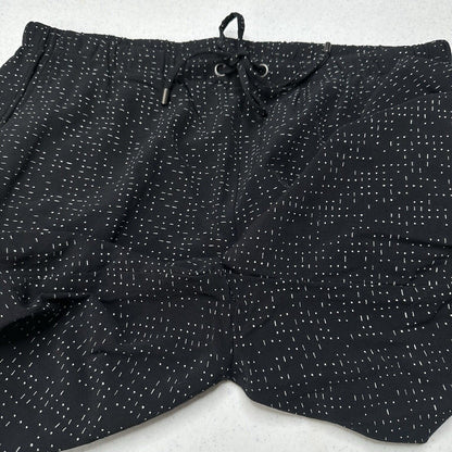 Eileen Fisher Pants Medium Wide Crop Black Polka Dot Pull On Tencel Coastal EUC