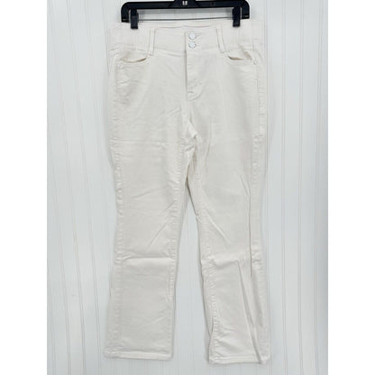 Apt 9 Jeans Womens 12 Bootcut Tummy Control White Stretch Denim Comfort Preppy