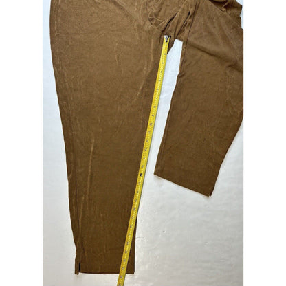 Chicos Pants 3 US 16 XL Travelers Slinky Knit Ankle Brown Stretch Coastal Womens