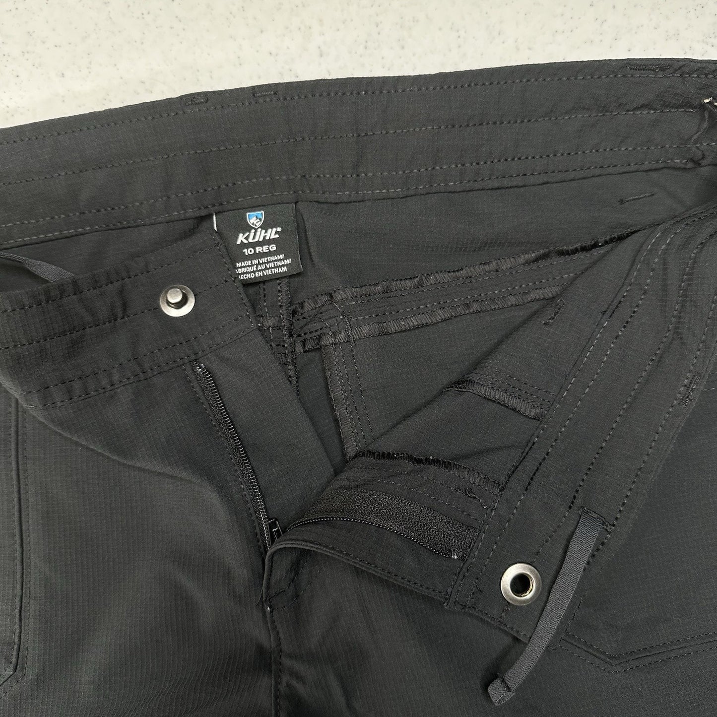 Kuhl Pants Womens 10 Convertible Horizn Recco Black Hiking Zip Off Shorts EUC