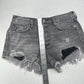 We The Free People Shorts Womens 26 Faded Gray Denim Button Fly Anthropologie