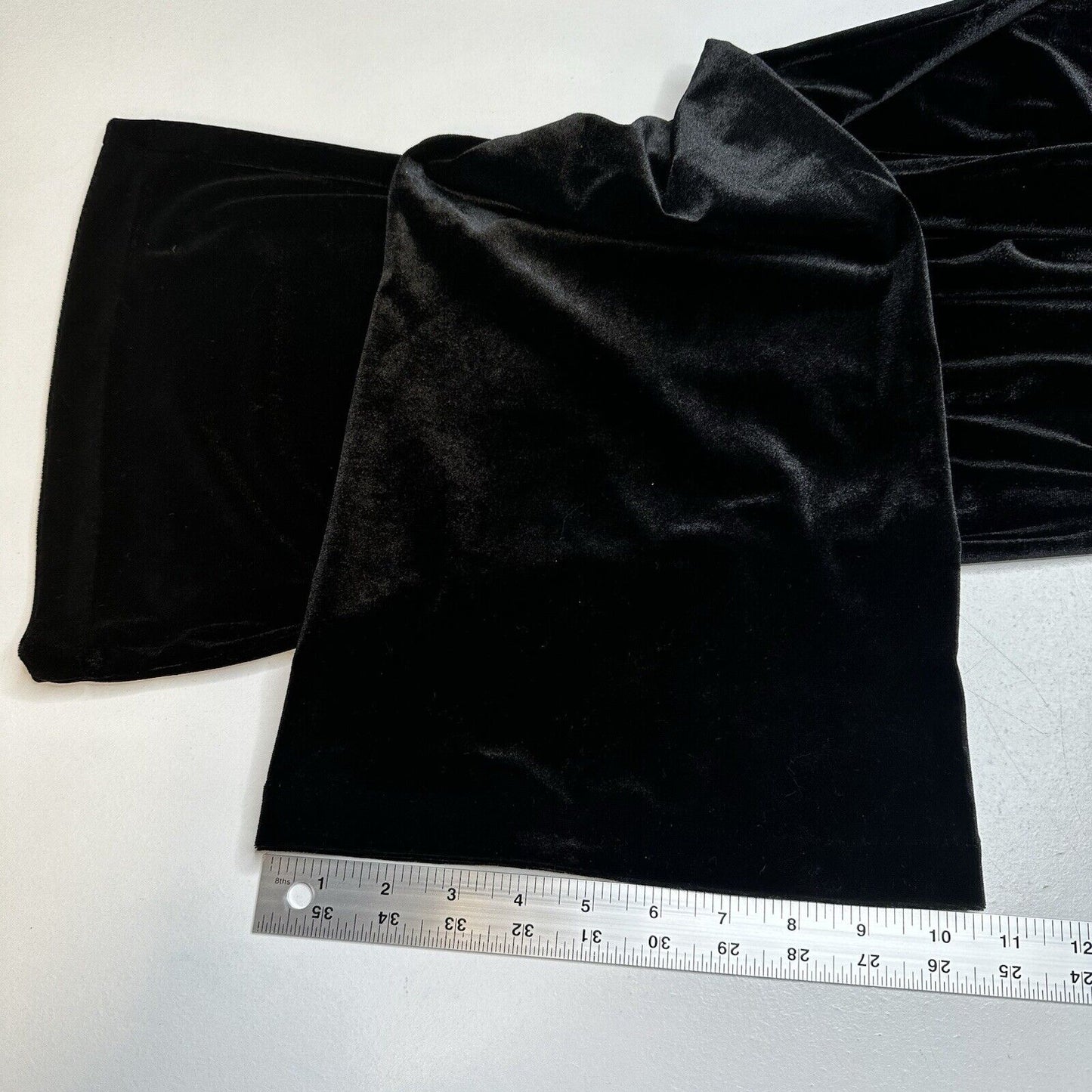 Old Navy Velvet Pants Women 2X High Rise Flare Black Pull On Witch Boho Goth NEW